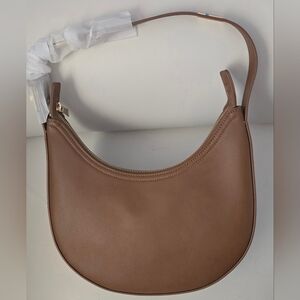 Unbranded Classic Brown Crescent Shoulder Bag